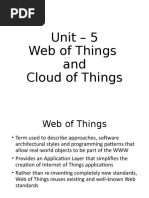 Unit - 5 Web of Things and Cloud of Things