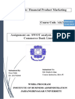 SWOT Analysis of Bangladesh Commerce Bank