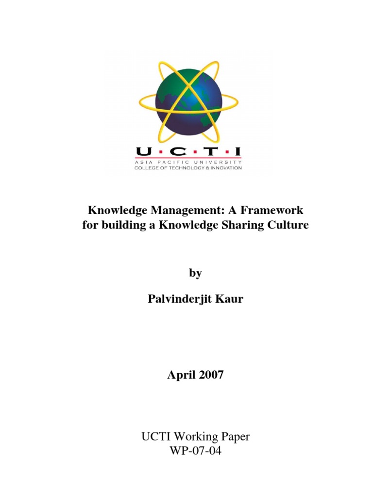 Knowledge Management Framework Guide | PDF
