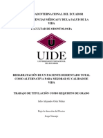 Rehabilitación de Un Paciente Desdentado Total