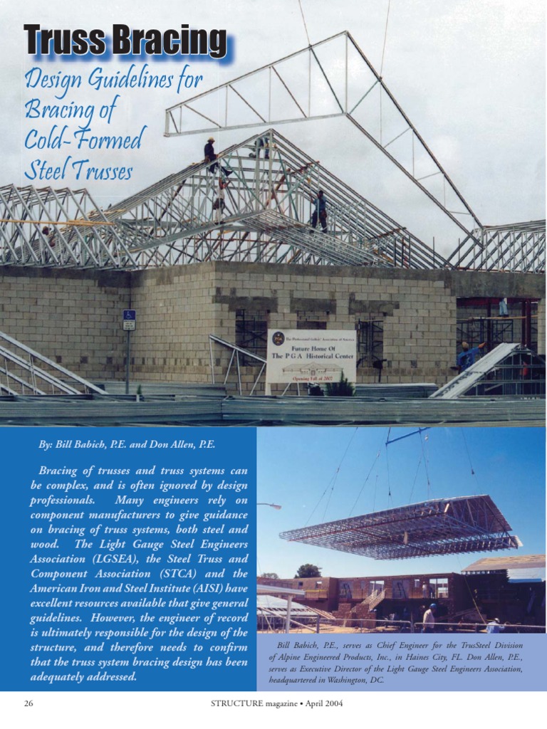 F Truss Bracing1 PDF | PDF | Truss | Building Engineering