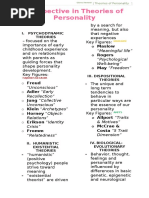 Perspective in Theories of Personality: o Maslow o Rogers