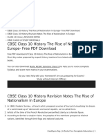 History-The Rise of Nationalism in Europe Class 10 Notes Social Science