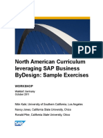 North American Curriculum Leveraging Sap Business Bydesign: Sample Exercises