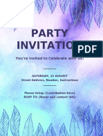 Word Party Invitation