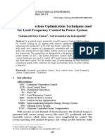 Analysis On Various Optimization Techniques Used For Load Frequency Control in Power System