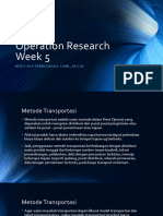 Operation Research Week 5 New Elearning