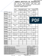 Time Table For Individual Student 2019-2020 (Even) Student Name: 181ME502 / ABISHAKE