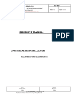 Product Manual: Lifts Gearless Installation