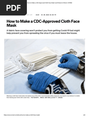 How to Make a CDC-Approved Cloth Face Mask (and Rules to Follow) _ WIRED