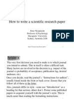 How To Write A Scientific Research Paper