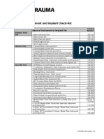 Example Instrument and Implant Check-List