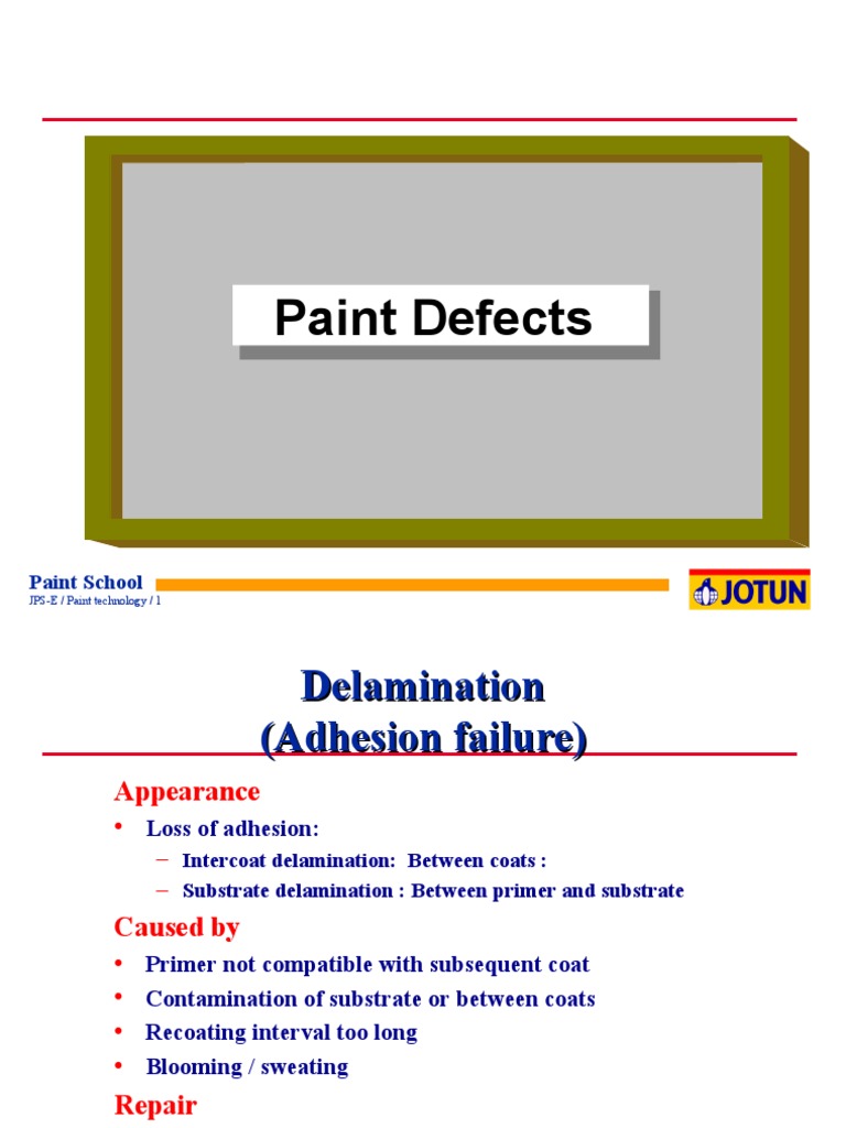 8 Paint Defects PDF Paint Materials