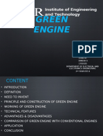 Green Engine: Done by Dinesh S 17EE025 Department of Electrical and Electronics Engineering 2 Year Eee A