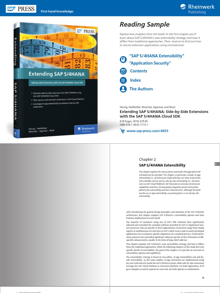 Reading Sample Sappress 1715 ExtendingSAPS4HANA | PDF | Cloud Computing ...