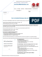 Brokerage Rates and Taxes in Indian Stock Market