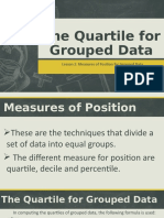 The Quartile For Grouped Data