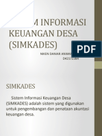 Sistem Informasi Keuangan Desa (Simkades) : Niken Daniar Anwarista D42172384