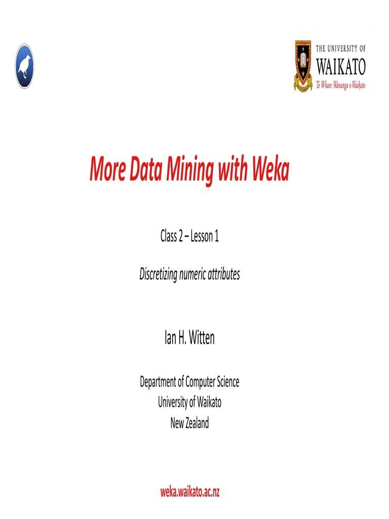 Data Mining with Weka Lessons | PDF | Receiver Operating Characteristic ...