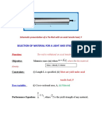 Selection of Material For A Light and Strong Tie-Rod