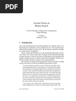 Lecture Notes On Binary Search: 15-122: Principles of Imperative Computation Frank Pfenning August 31, 2010