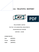 Industrial Training Report Contents