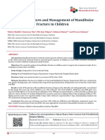 Assessment of Pattern and Management of Paediatric Mandibular Fracture 