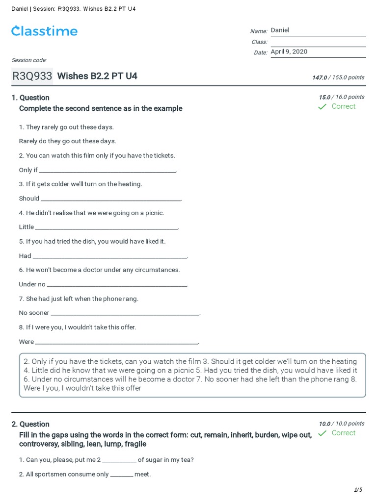 wishes-b2-2-pt-u4-complete-the-second-sentence-as-in-the-example-pdf