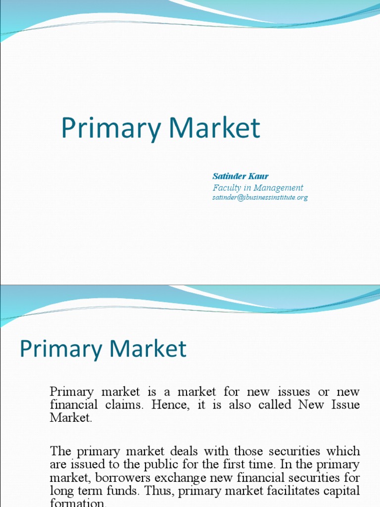 Overview of Primary Market Mechanisms | PDF | Debenture | Stocks