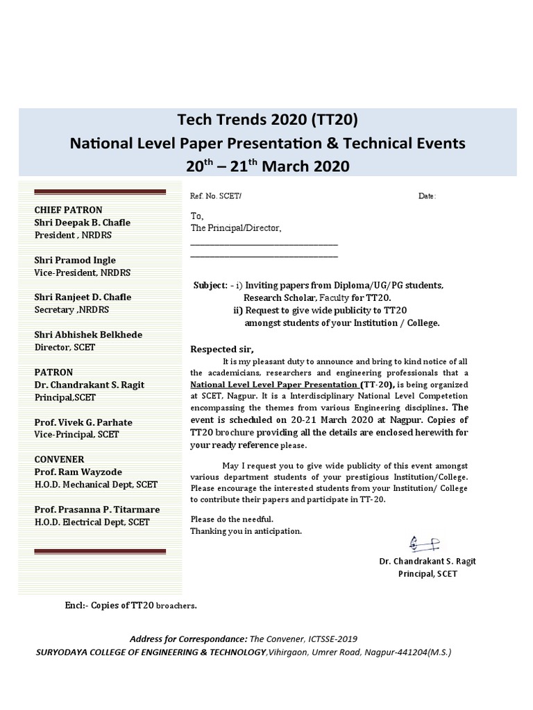 National Paper Presentation TT20 Event | PDF | Science And Technology ...