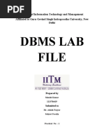 Dbms Lab File