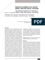 Dialnet ValoracionDeImpactosEcologicosPorMineriaDeOroEnRio 5628792 PDF