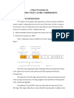 Instruction Cache Compression: A Paper Presentation On