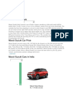 Car Model and Price