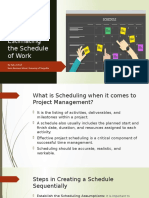 Estimating The Schedule of Work