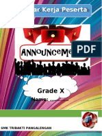 English Workbook Announcement