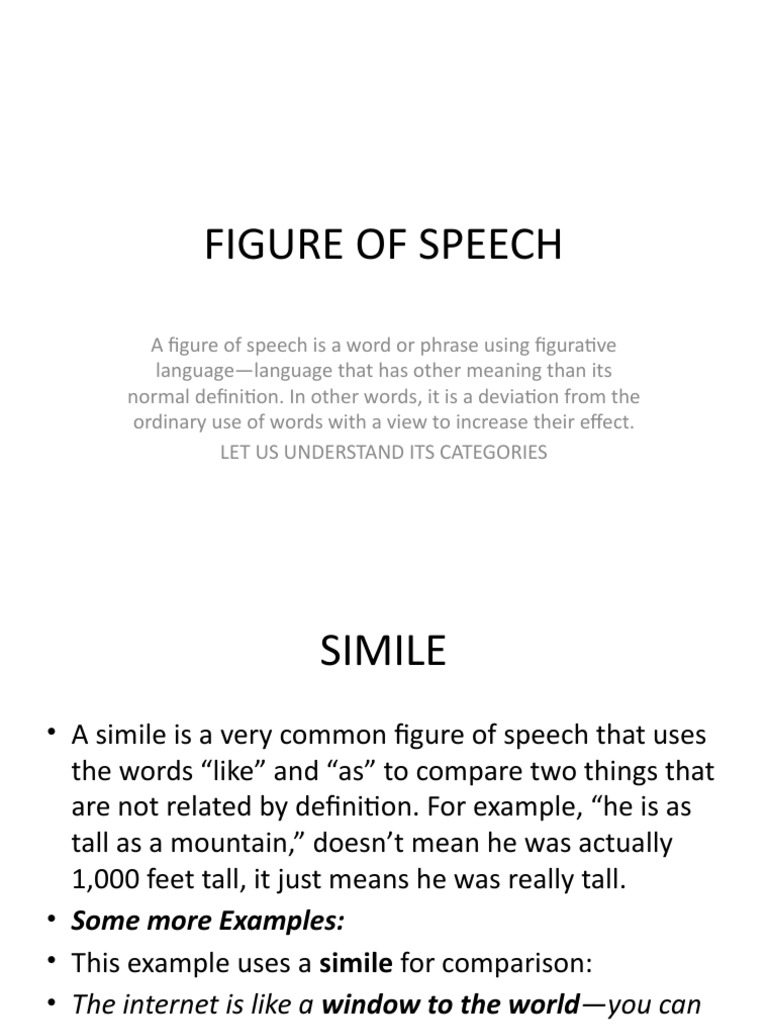 An Introduction to Common Figures of Speech: Simile, Metaphor ...