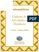 Caderno de Atividades de Matemática A Distância - Quarentena 2 Ano Ensino Médio