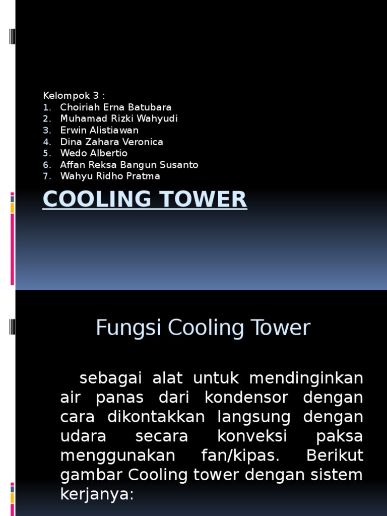 Fungsi dan Jenis Cooling Tower | PDF