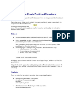 How To Create Positive Affirmations: Methods