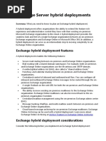 Exchange Server Hybrid Deployments