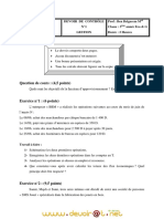 Devoir de Contrôle N°1 - Gestion - 3ème Economie Gestion (2010-2011) MR Ben Belgacem Mohamed