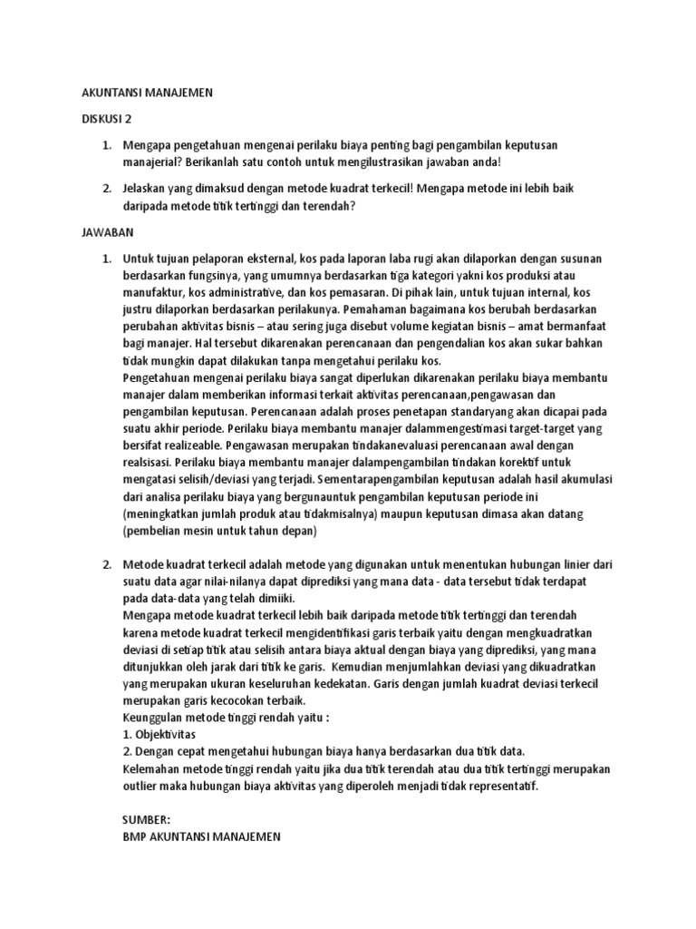 Akuntansi Manajemen Diskusi 2