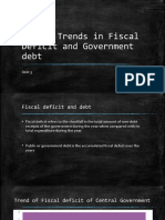 Recent Trends in Fiscal Deficit and Government Debt