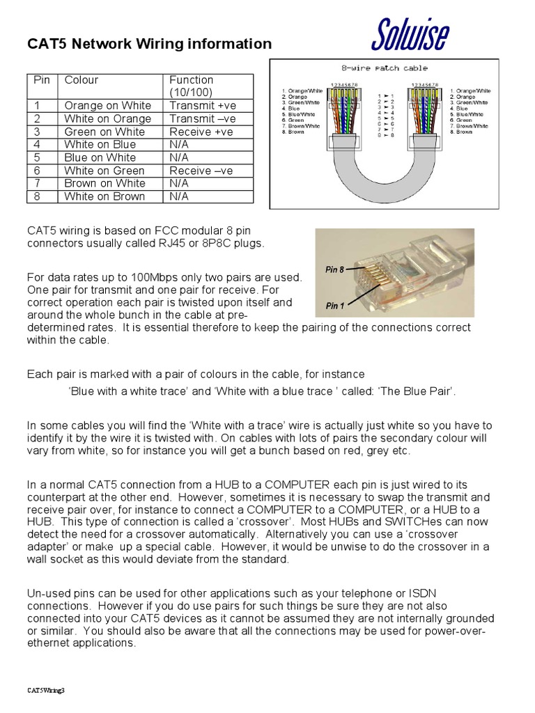 CAT5 Network Wiring Information | PDF