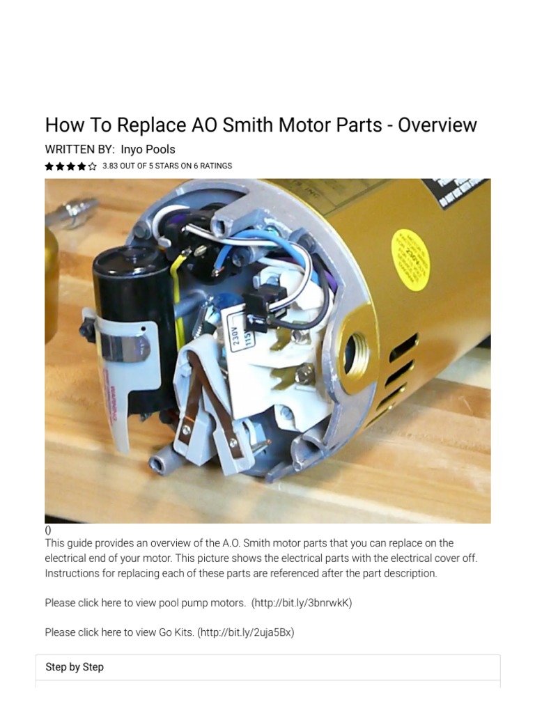How To Replace AO Smith Motor Parts - Overview | PDF