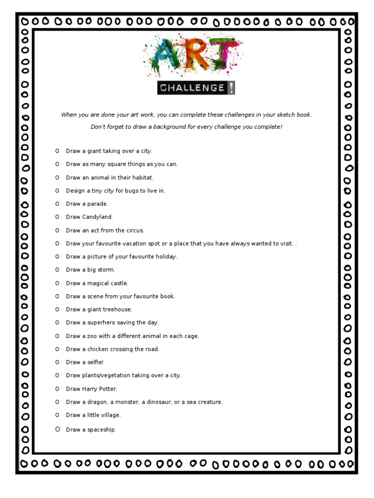 Creative Drawing Challenges for Kids | PDF