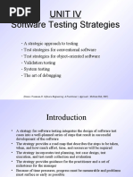 Unit Iv Software Testing Strategies