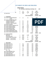 Measurement sheet of open air theater green room