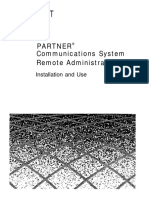 Partner Communications System Remote Administration Unit: Installation and Use